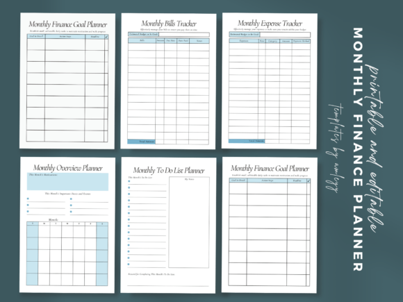 Download Monthly Finance Planner Template Bundle - Premium Resources