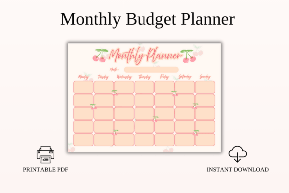 Download Monthly Budget Planner Printable PDF - Premium Resources
